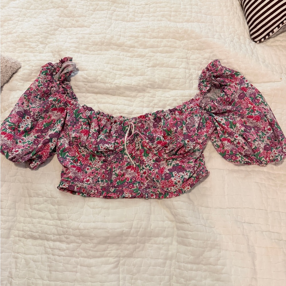 Floral For Love & Lemons Crop Top